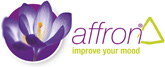 Affron saffron purple flower logo small science