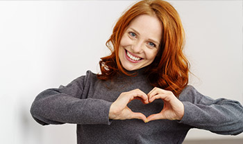 redhead heart hands small